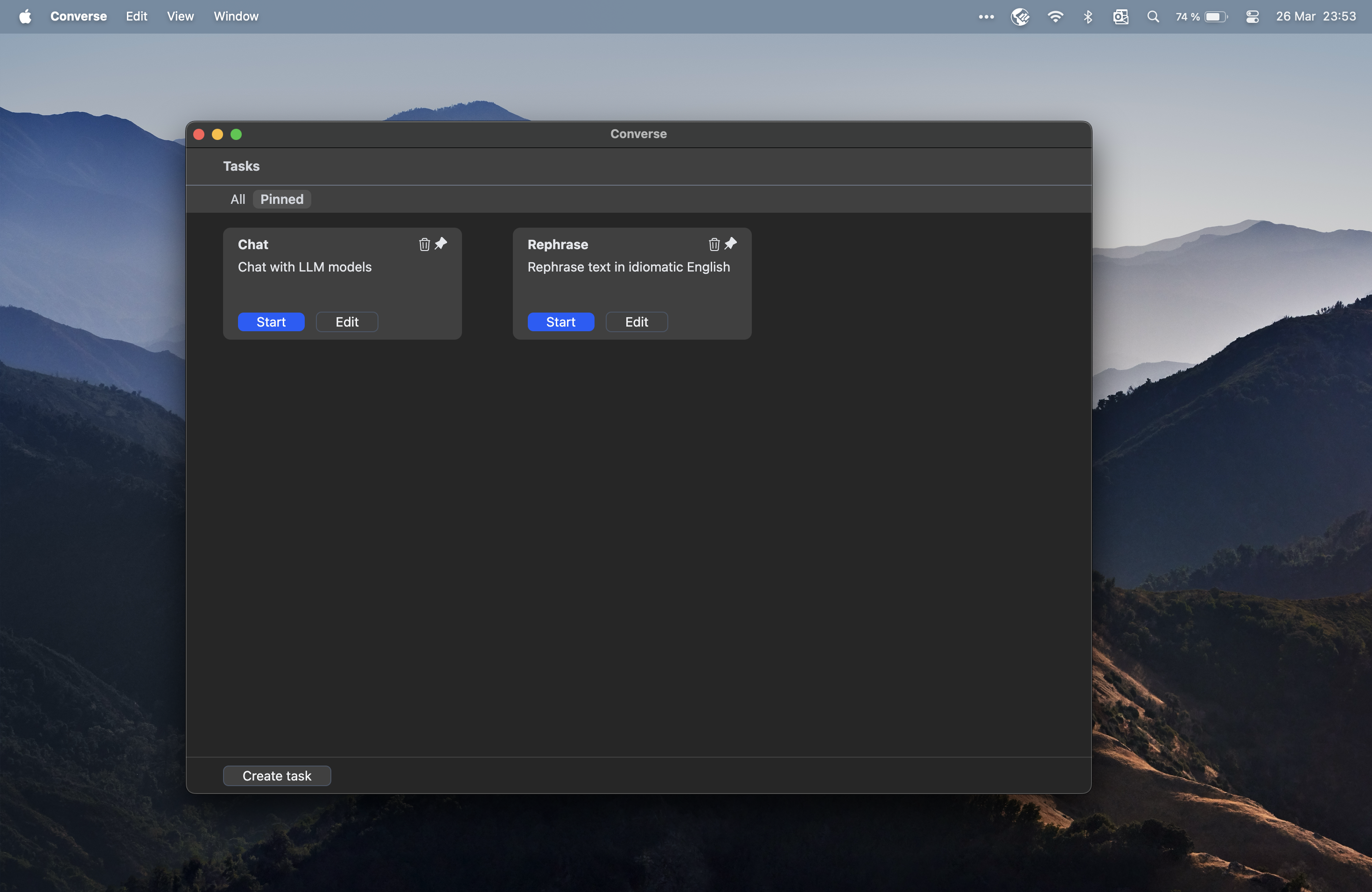 Converse Main Interface